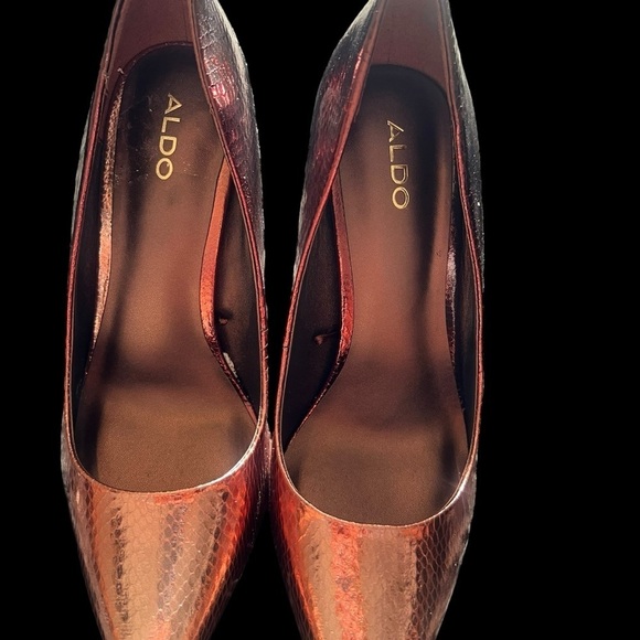 Aldo Metallic Ombré Snakeskin Heels - Picture 2 of 7